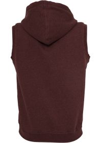 Urban Classics TB487 Melange Sleeveless Ziphoody Red