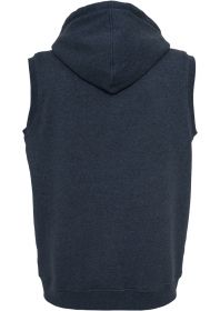 Urban Classics TB487 Melange Sleeveless Ziphoody Blue