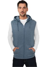 Urban Classics TB487 Melange Sleeveless Ziphoody Navy