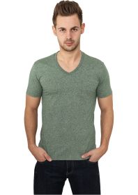 Urban Classics Melange V-Neck Pocket Tee TB484 Green