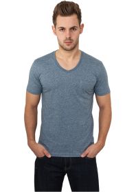 Urban Classics Melange V-Neck Pocket Tee TB484 Navy
