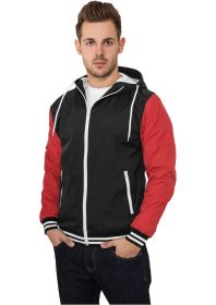 Urban Classics TB509 University Windbreaker Black/Red