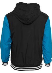 Urban Classics TB509 University Windbreaker Black/Turquoise