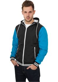 Urban Classics TB509 University Windbreaker Black/Turquoise