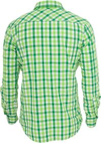 Urban Classics Tricolor Big Checked Shirt TB414 Green/White/Lime