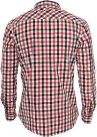 Urban Classics Tricolor Big Checked Shirt TB414 Black/White/Red