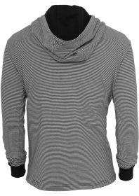 Urban Classics TB501 Stripe Jersey Hoody Black/White