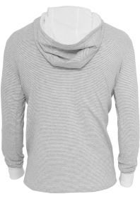 Urban Classics TB501 Stripe Jersey Hoody Grey/White