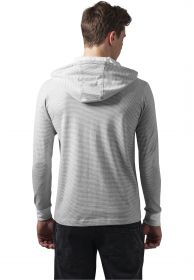 Urban Classics TB501 Stripe Jersey Hoody Grey/White
