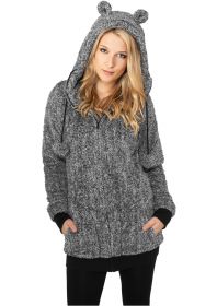 Urban Classics TB616 Ladies Melange Teddy Zip Hoody