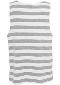 Urban Classics TB499 Stripe Big Tank White/Grey