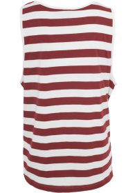 Urban Classics TB499 Stripe Big Tank White/Ruby