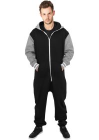 Urban Classics TB629 College Sweat Jumpsuit Black/Grey