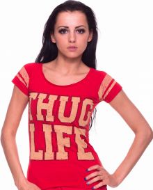 Thug Life Damen T-Shirt rot TLWF12TS08