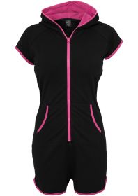 Urban Classics TB465 Ladies Hot Jumpsuit black/fuchsia