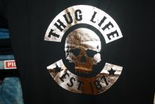 Thug Life Damen T-Shirt Totenkopf in gold TLF12TS02