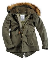 Alpha Industries Hooded Fishtail Wmn olive
