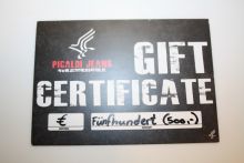 Gift Card über ¤ 500,--