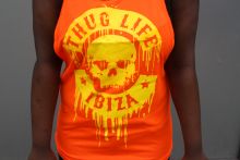 Thug Life Damen Tank Top IBIZA Skull TLWS13-MOD8 orange