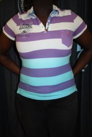 Arqueonautas Damen Polo Shirt 802159 beige/blau