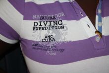 Arqueonautas Damen Polo Shirt 802159 beige/blau