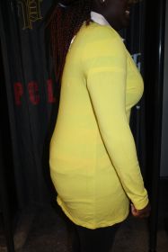 SEM PER LEI Damen Cardigan CA 45890 gelb