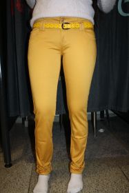 reals Damen skinny jeans gelb