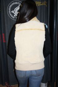 arqueonautas Damen Leder-/Fellweste Gr. S