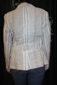 Cara Damen Blazer bege weiss gestreift