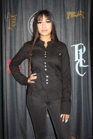 Madonna Damen Rüschen Bluse black