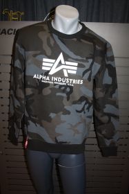 Alpha Industries Basic Sweater black camo 178302