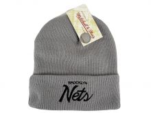 Mitchell & Ness BROOKLYN NETS Beanie grau