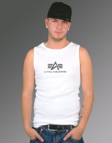 Alpha Industries Logo Tank weiss/black 151503