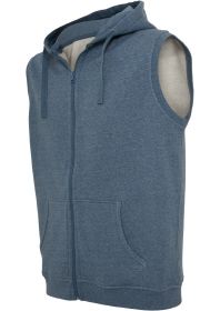 Urban Classics TB487 Melange Sleeveless Ziphoody Navy