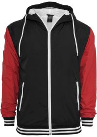 Urban Classics TB509 University Windbreaker Black/Red