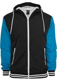 Urban Classics TB509 University Windbreaker Black/Turquoise