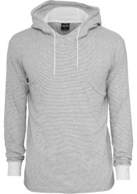 Urban Classics TB501 Stripe Jersey Hoody Grey/White