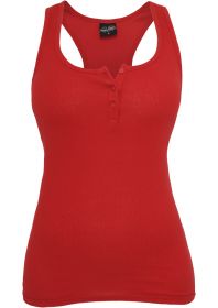 Urban Classics TB452 Ladies Button Tanktop Red