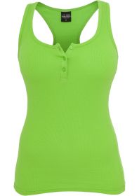 Urban Classics TB452 Ladies Button Tanktop Limegreen