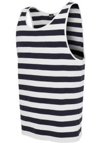 Urban Classics TB499 Stripe Big Tank White/Navy