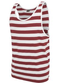 Urban Classics TB499 Stripe Big Tank White/Ruby