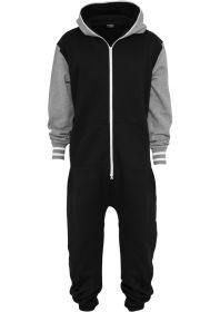 Urban Classics TB629 College Sweat Jumpsuit Black/Grey